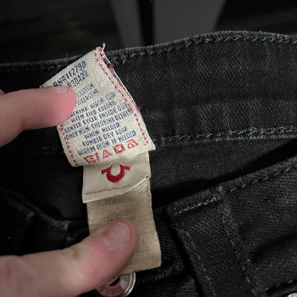 Black True Religion jeans with Swarovski Crystals - Picture 7 of 8